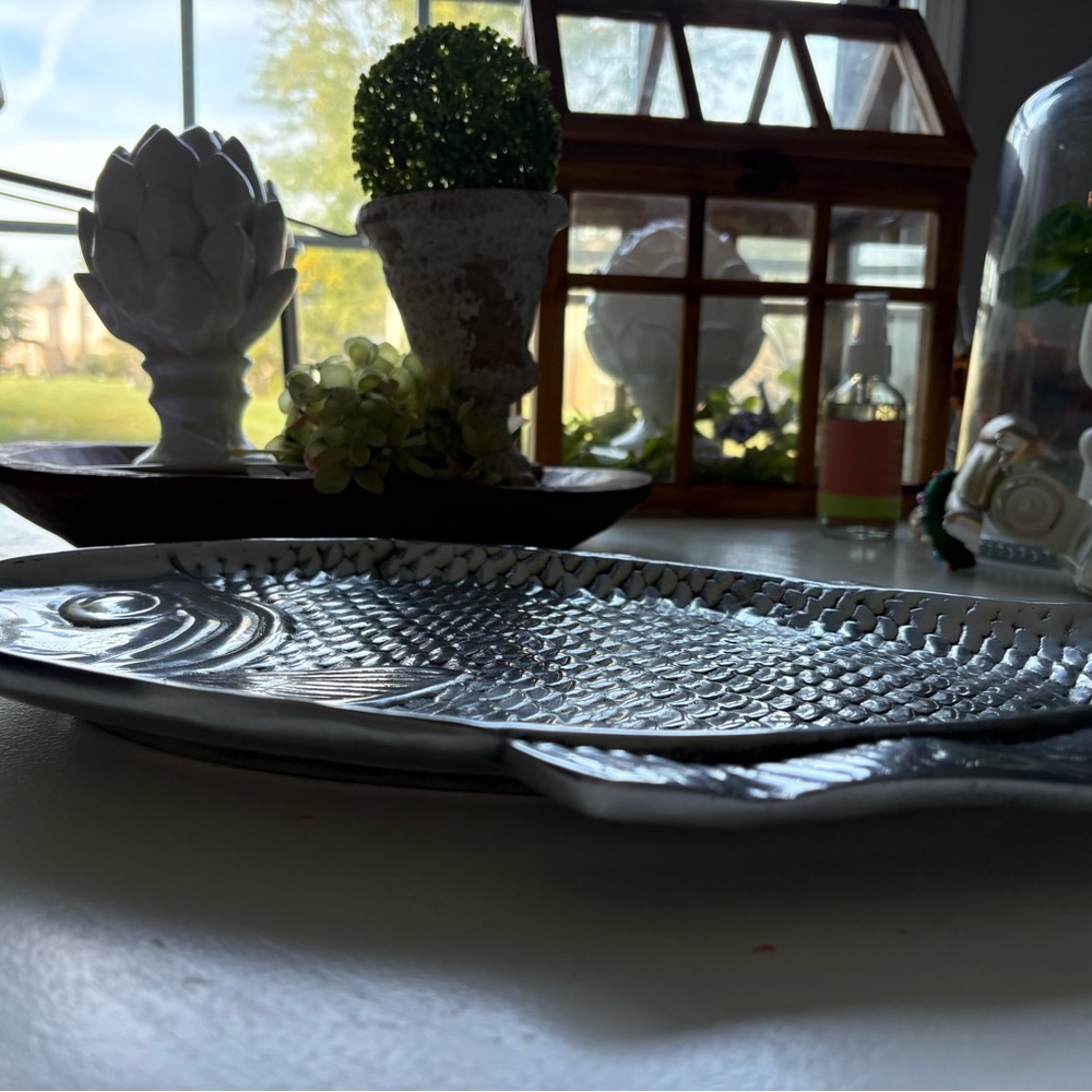Silver Fish-Shaped Serving Tray. From Mexico - Picture 2 of 5